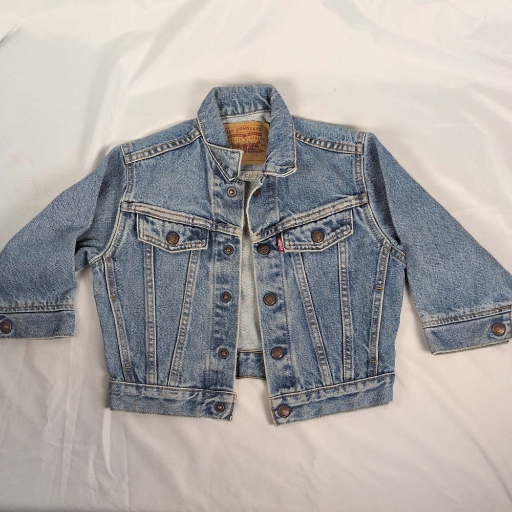 Levi Strauss & Co Kids Denim Jacket Size 4T Trucker Style Blue